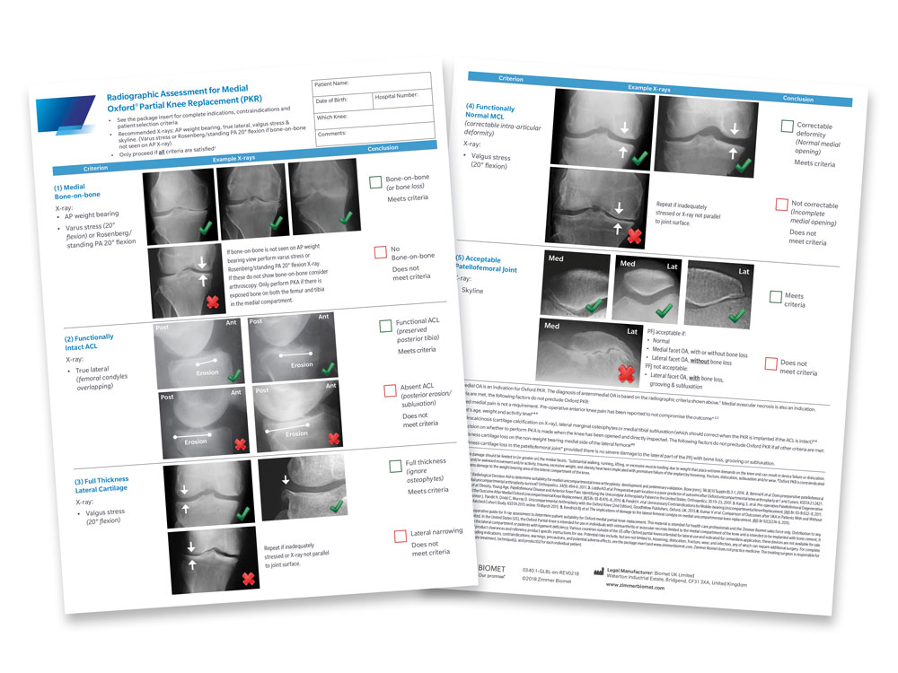 Partial Knee Arthroplasty from Zimmer Biomet