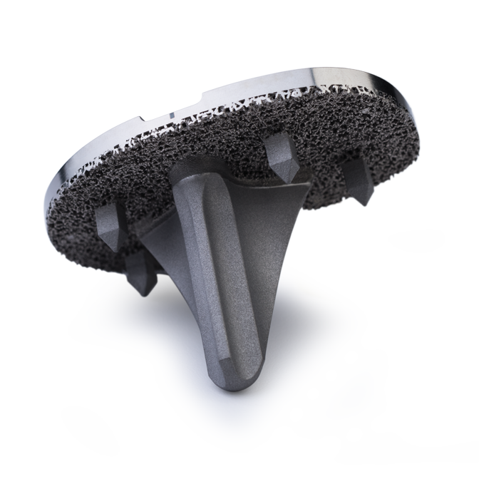 Zimmer Biomet Persona OsseoTi Keel Tibia - Bottom view Zimmer Biomet Persona OsseoTi Keel Tibia - Bottom view