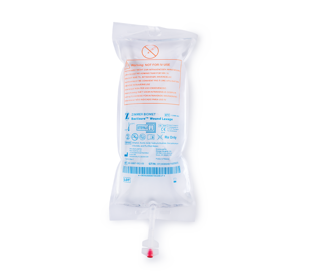 Zimmer Biomet's Bactisure® Wound Lavage 